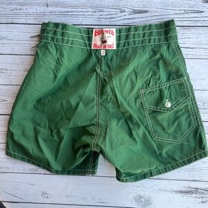 Birdwell Beach Britches Mens Green Board Shorts Size 30 Surf Trunks Swim USA